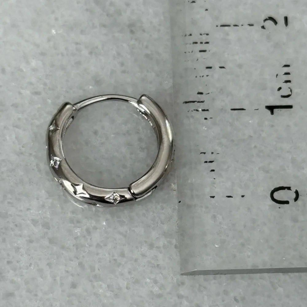 COPY - COPY - Sterling Silver Star Crystal Pave Hoop Earrings

Brand New - Picture 4 of 5